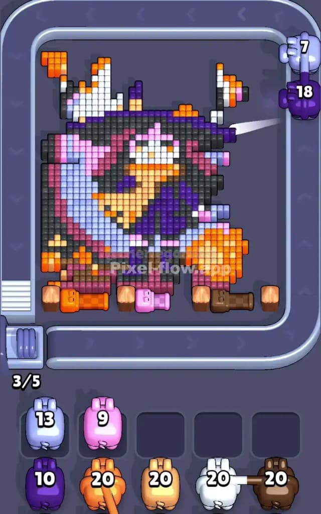 Pixel Flow Level 455 Solution 1