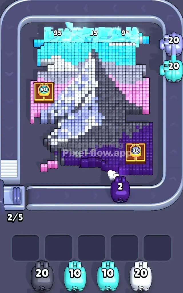 Pixel Flow Level 736 Solution 1