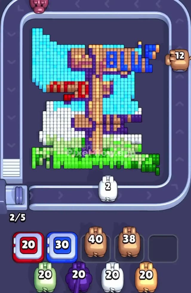 Pixel Flow Level 1864 Solution 1