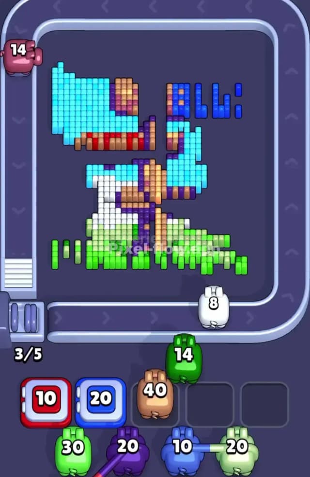 Pixel Flow Level 1864 Solution 2